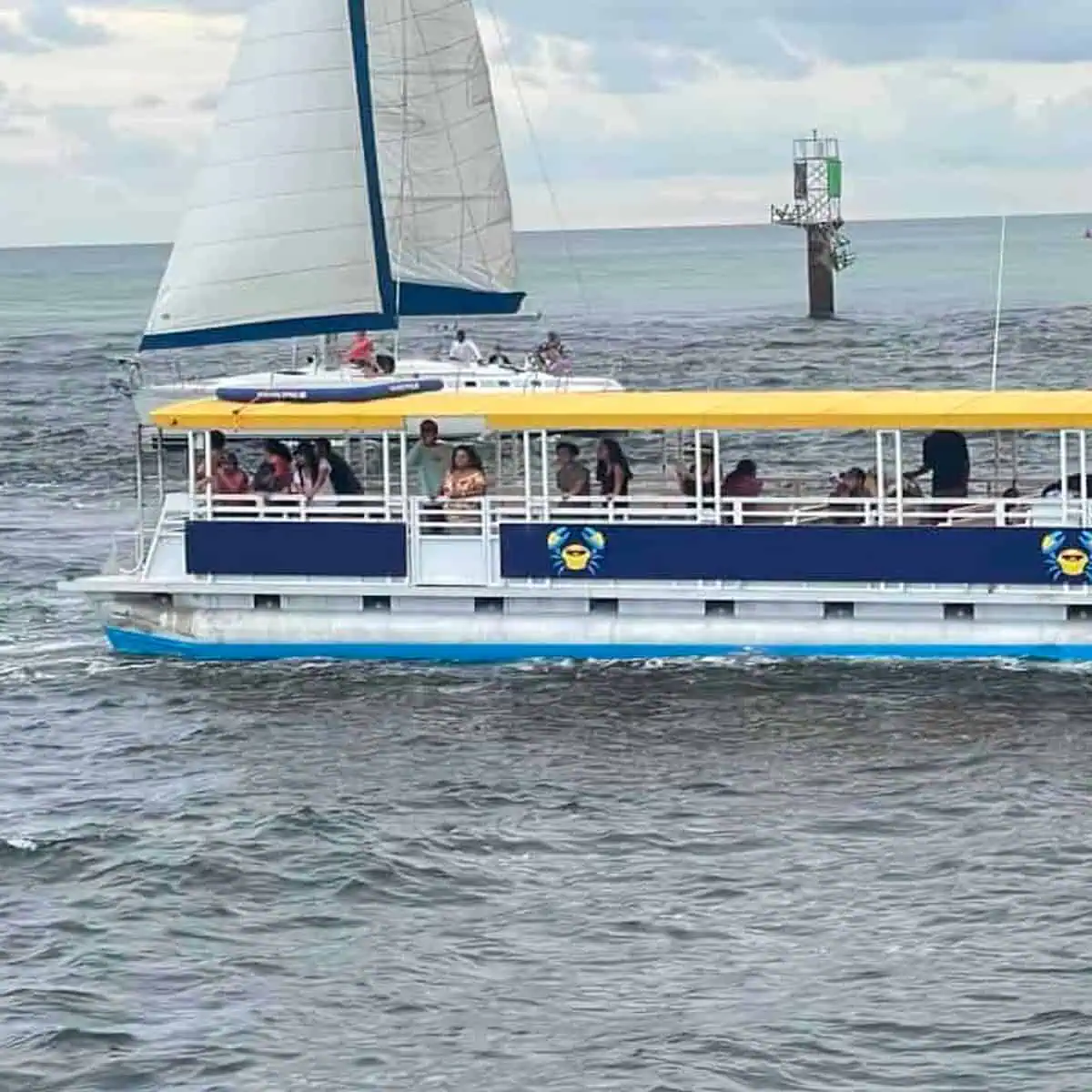 Happy Watersports tour boat ready for a scenic coastal adventure