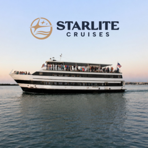Starlite Cruises company logo representing dining cruises and sightseeing experiences in Florida.