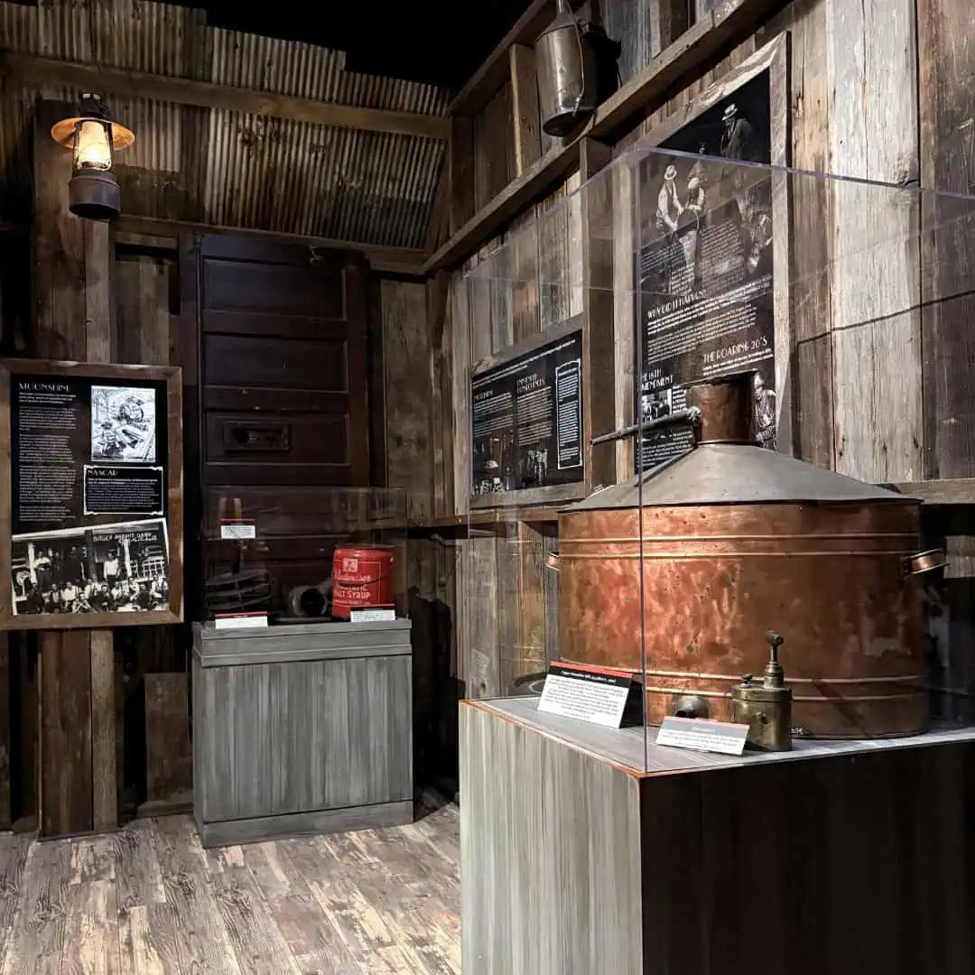 Guests discovering forensic science and criminal justice exhibits at Alcatraz East
