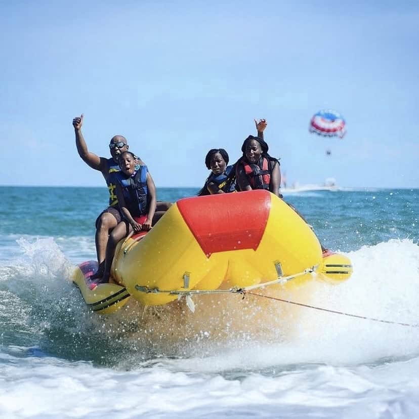 Banana boat ride offering a fun-filled water sports experience for all ages