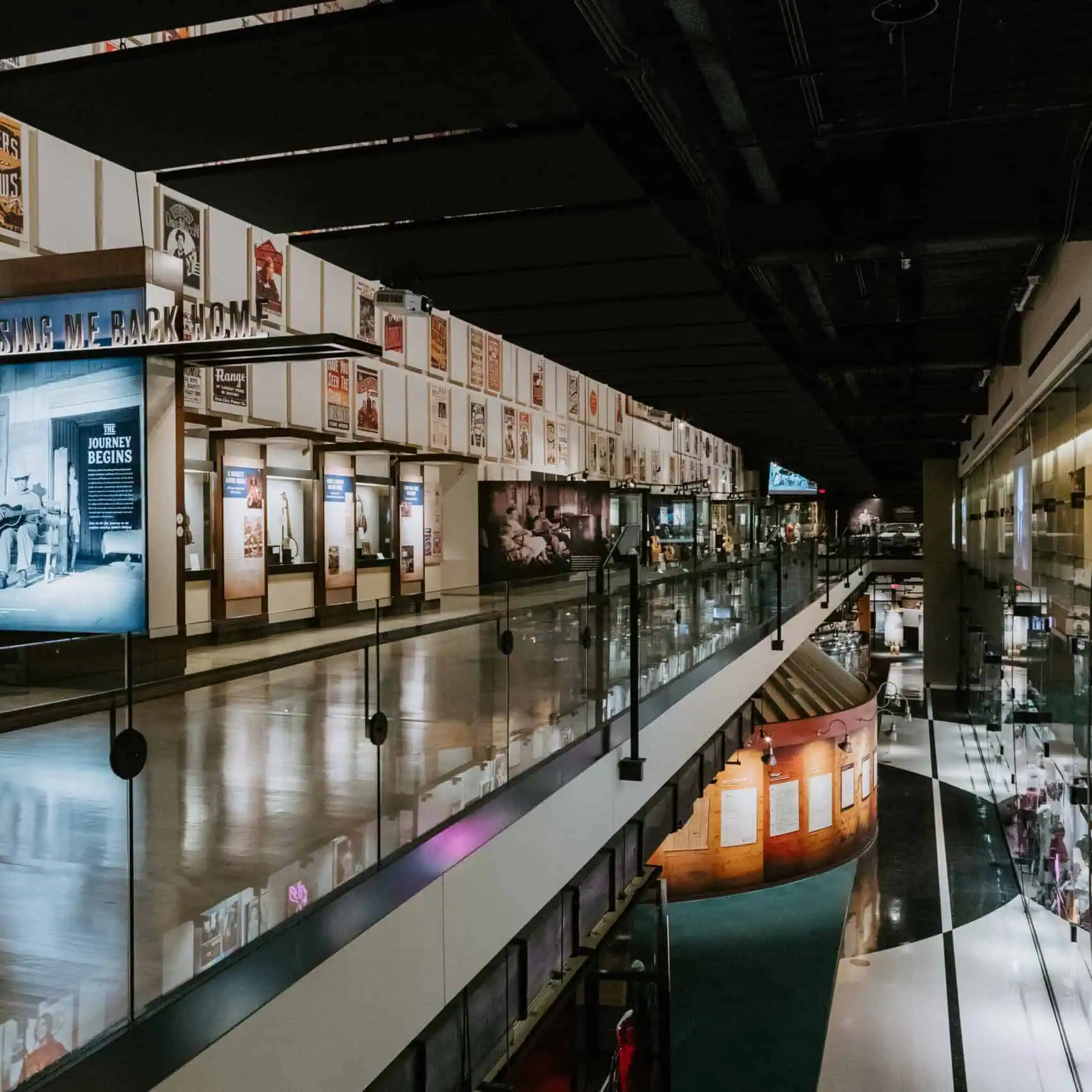 Modern architecture of the Country Music Hall of Fame and Museum in Nashville